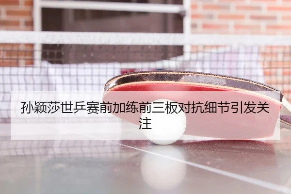 孙颖莎世乒赛前加练前三板对抗细节引发关注（bet365）